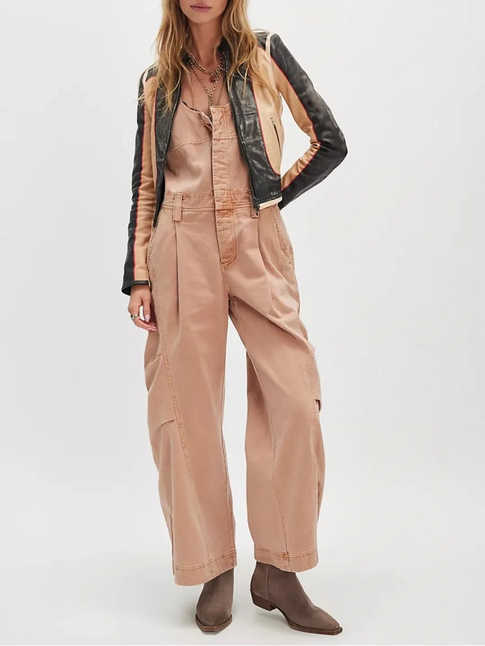 NWOT Free People Must Have Wide-Leg Overalls Size Small